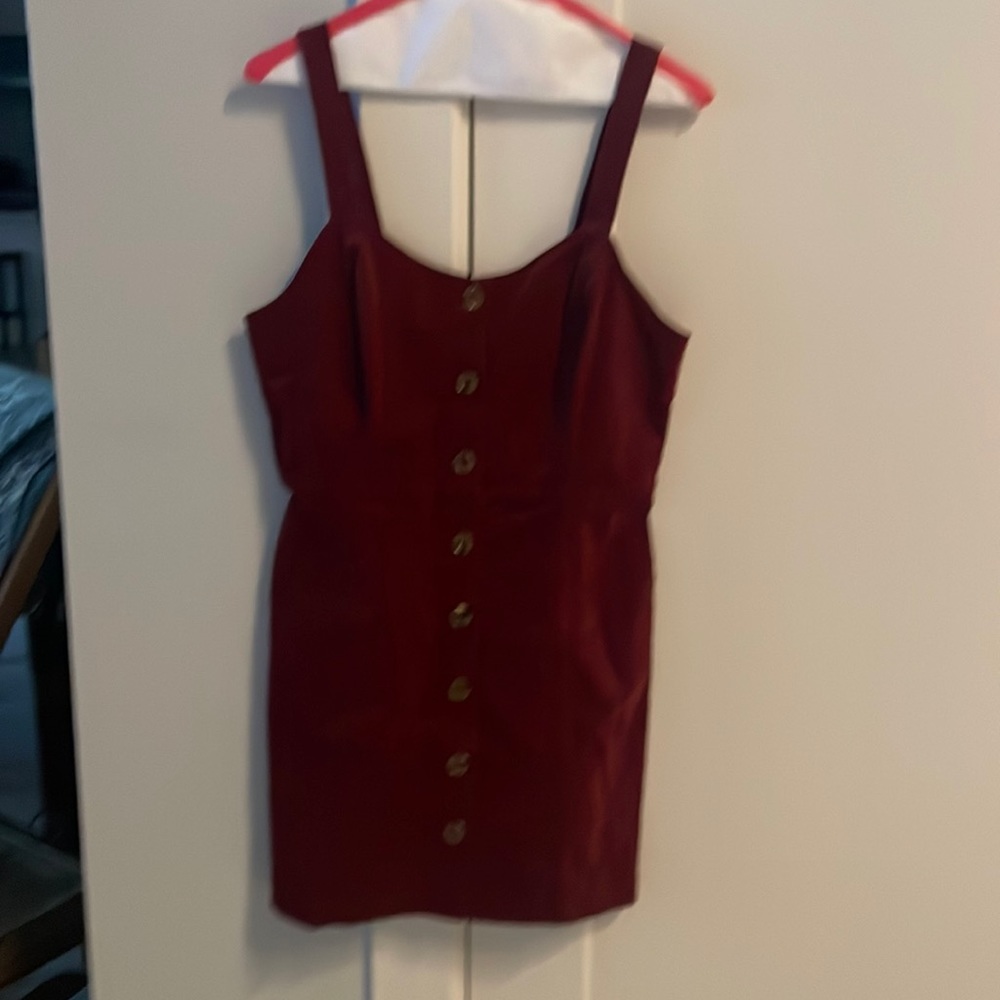 Altar’d State maroon corduroy dress jumper, size medium